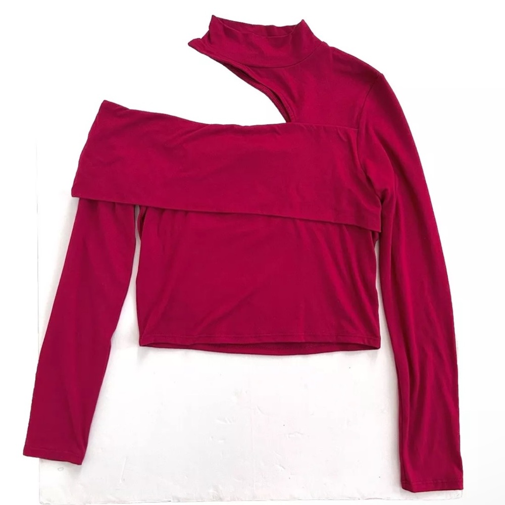 Moa Moa Off Shoulder Cut Out Red Top NWOT Size XS